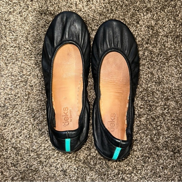 Tieks by Gavrieli Black Leather Ballet Flat Shoes Size 6 - Picture 1 of 9